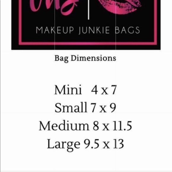 NEW Makeup Junkie Bag Size Med Black & Gold Aztec - Picture 8 of 8